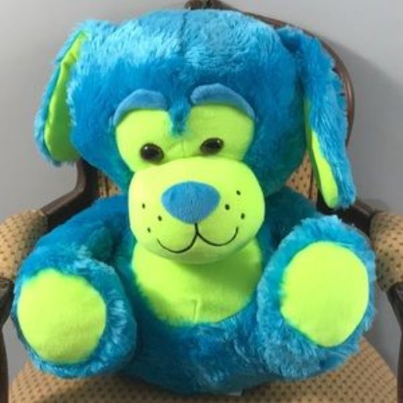 📌Peek-A-Boo neon color soft plush stuffed dog soft toy animal - Picture 2 of 7